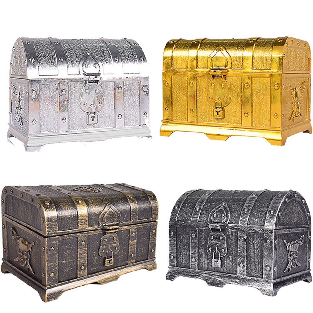 Plastic Pirate Treasure Box Jewelry Storage Box Organizer Makeup Gift Box Candy Box - Image 4