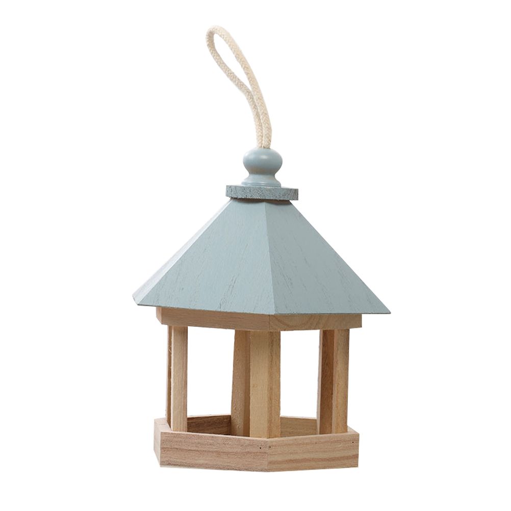 Wooden House Bird Feeder Hanging Feeding Station Hollow Bird Feeder - Image 5