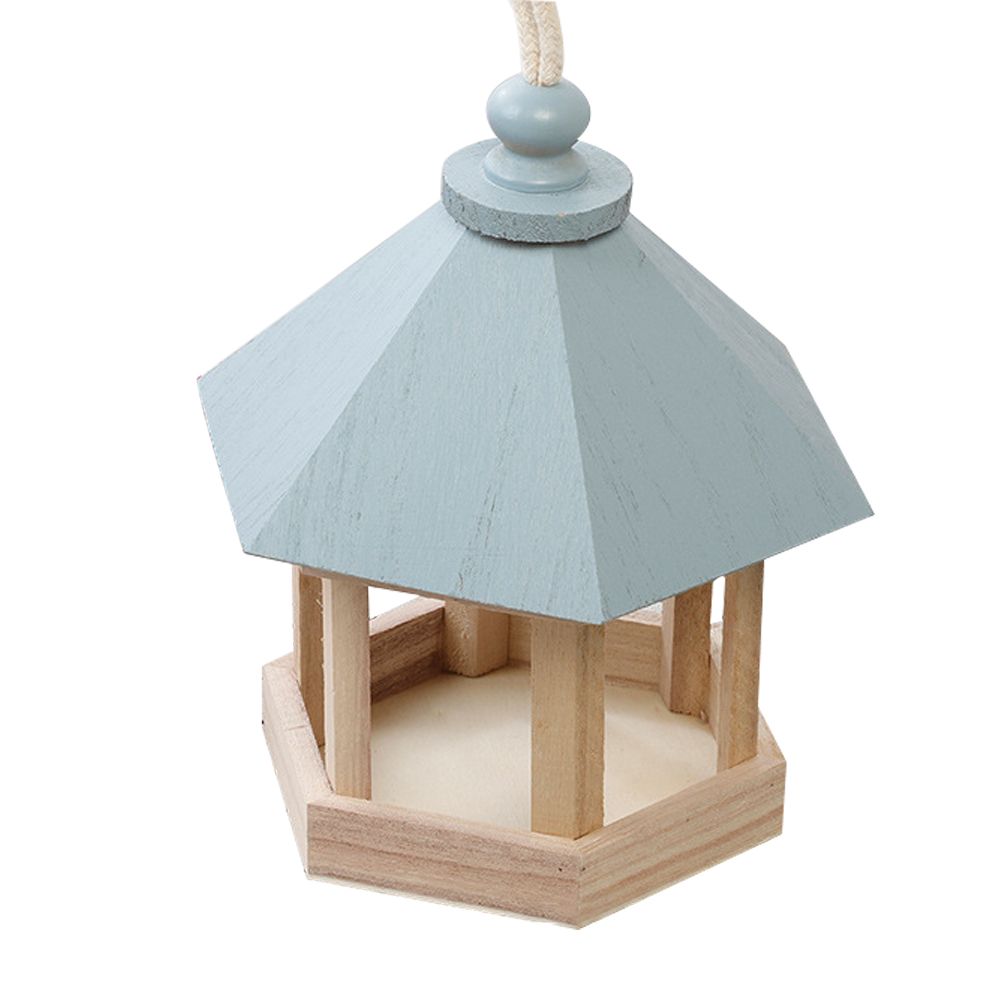 Wooden House Bird Feeder Hanging Feeding Station Hollow Bird Feeder - Image 6