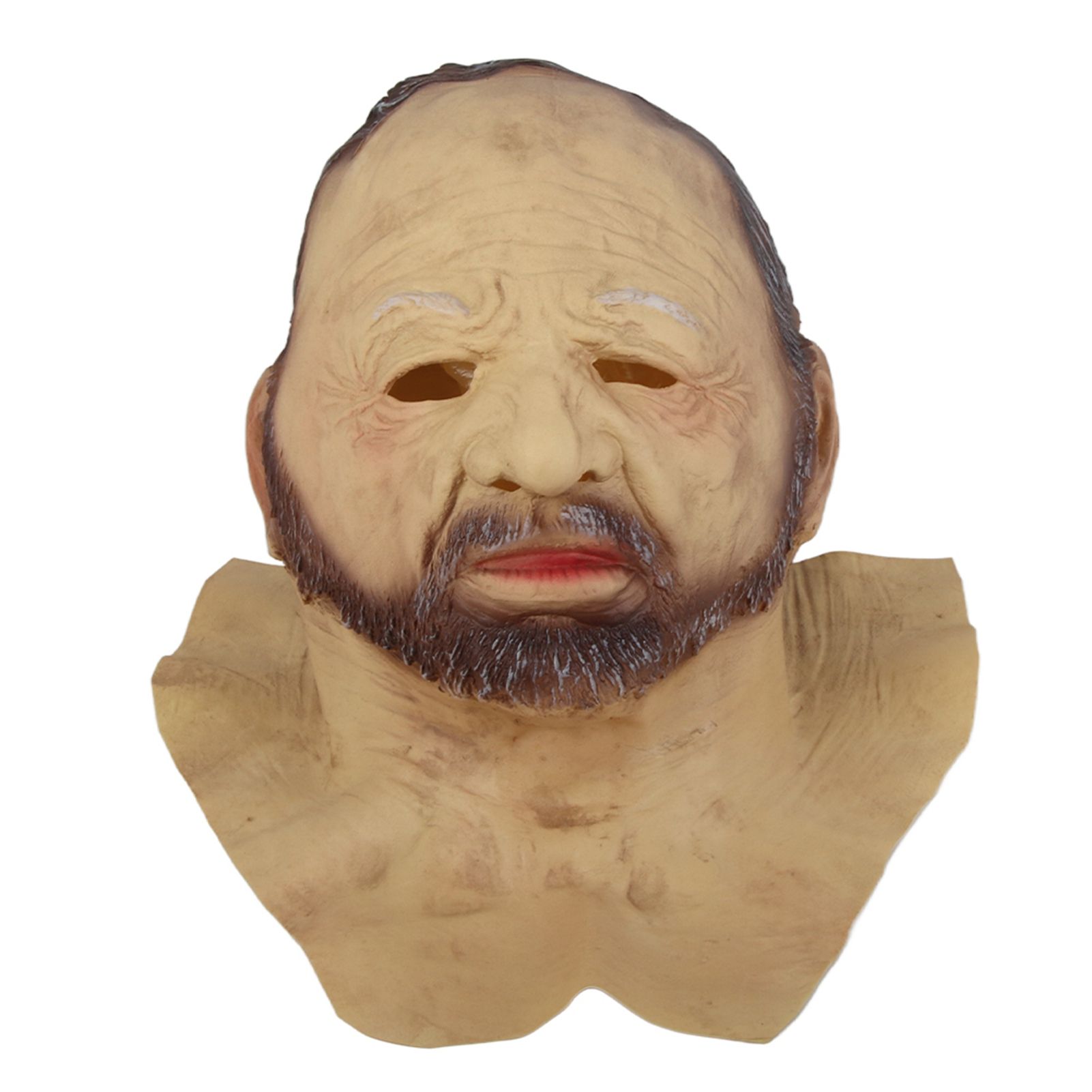 Halloween Latex Old Man Face Cover Halloween Fancy Dress Head for Masquerade Realistic Headgear - Image 1