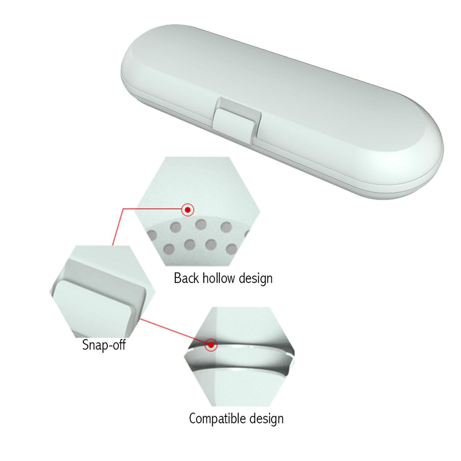 Portable Electric Toothbrush Heads Travel Case Protection Storage Box - Image 6