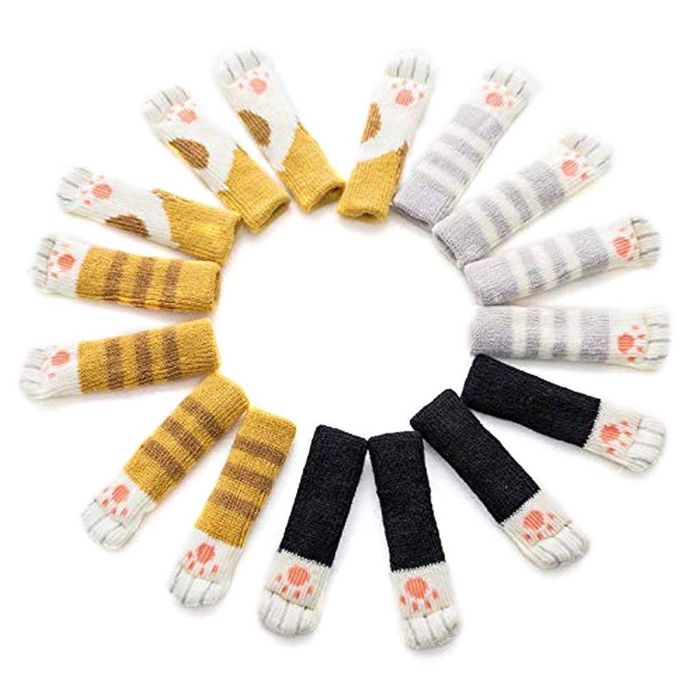 16Pcs Chair Covers Cat Paw Chair Covers Chair Leg Covers Cute Cat Foot Shaped Furniture Feet Covers Chair Leg Floor Protectors - Image 1