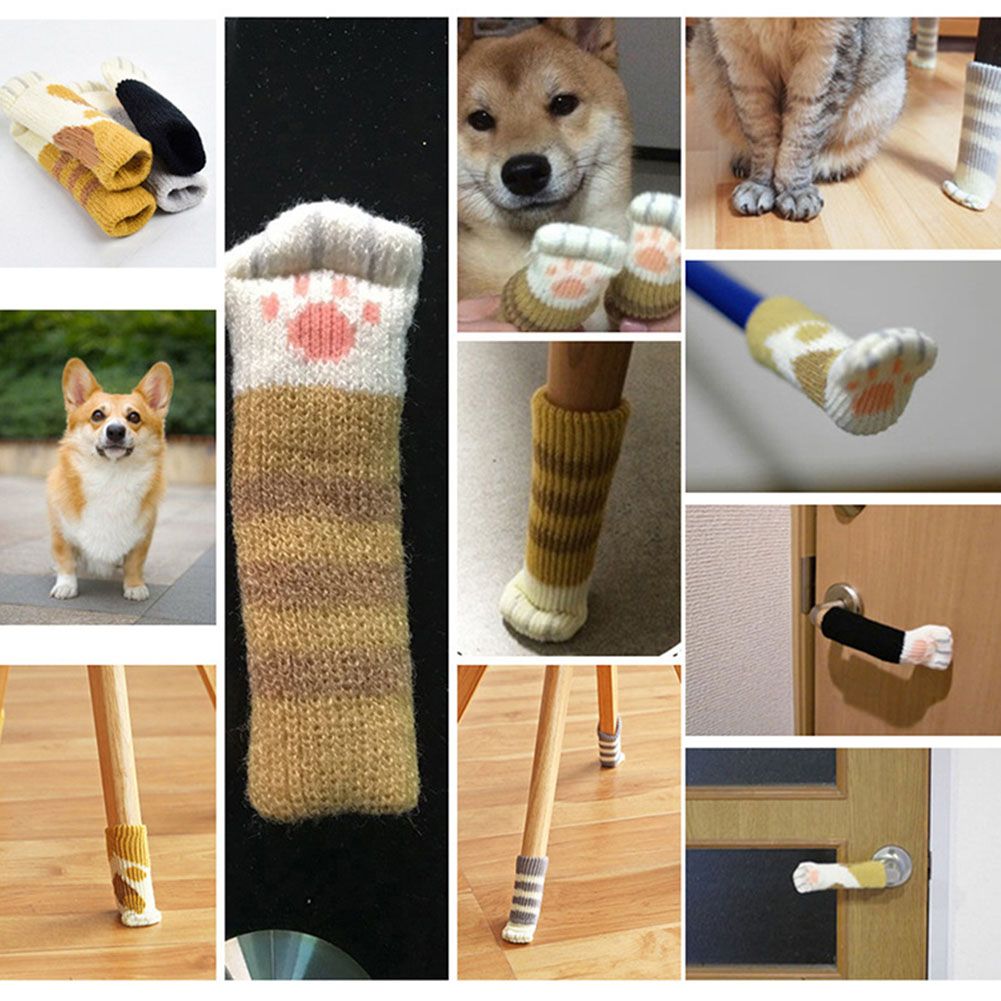 16Pcs Chair Covers Cat Paw Chair Covers Chair Leg Covers Cute Cat Foot Shaped Furniture Feet Covers Chair Leg Floor Protectors - Image 2