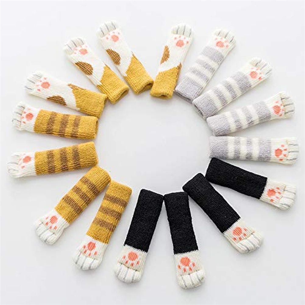 16Pcs Chair Covers Cat Paw Chair Covers Chair Leg Covers Cute Cat Foot Shaped Furniture Feet Covers Chair Leg Floor Protectors - Image 3