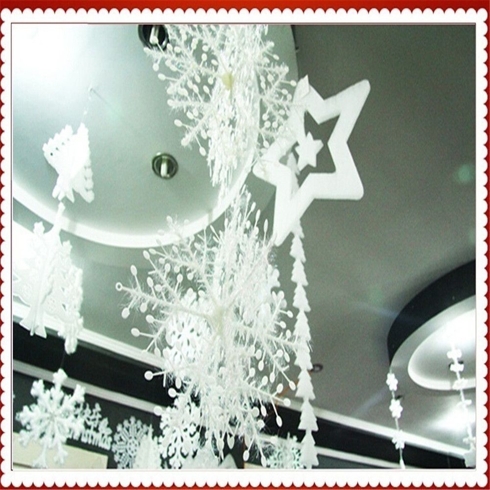 Christmas Snowflake Ornaments Christmas Tree Decorative Hanging Ornament Home Festival Decor - Image 2
