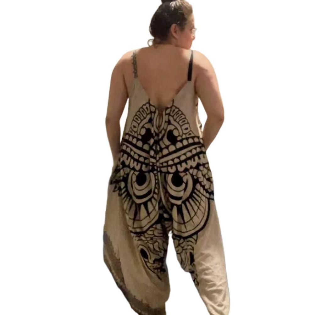 Owl Romper Dress for Women Funny V Neck Printed Romper Dress Spaghetti Strap Owl Face Jumpsuit - Image 8