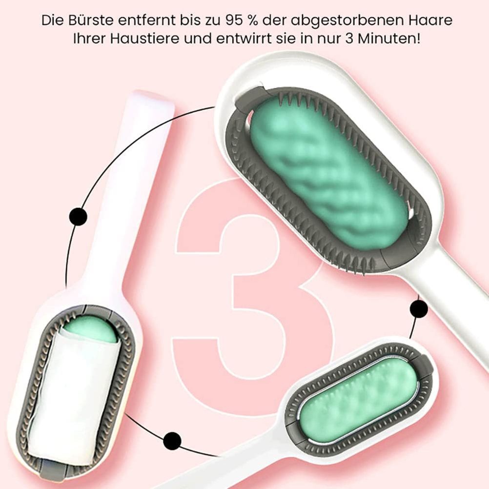 Pet Brush Grooming Comb Soft Bristles Pet Grooming Brush for Massage and Removal of Loose Hair Tangled Hair - Image 3