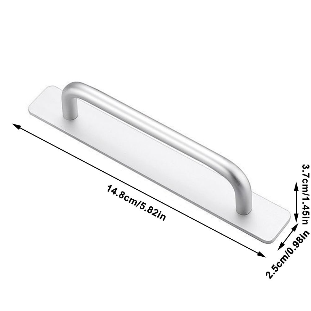 Self Stick Cabinet Drawer Handles Pulls Aluminum Alloy Drawer Push Pull Handles Punch Free Adhesive Handle for Kitchen Cabinet Drawer Window Sliding Closet - Image 2