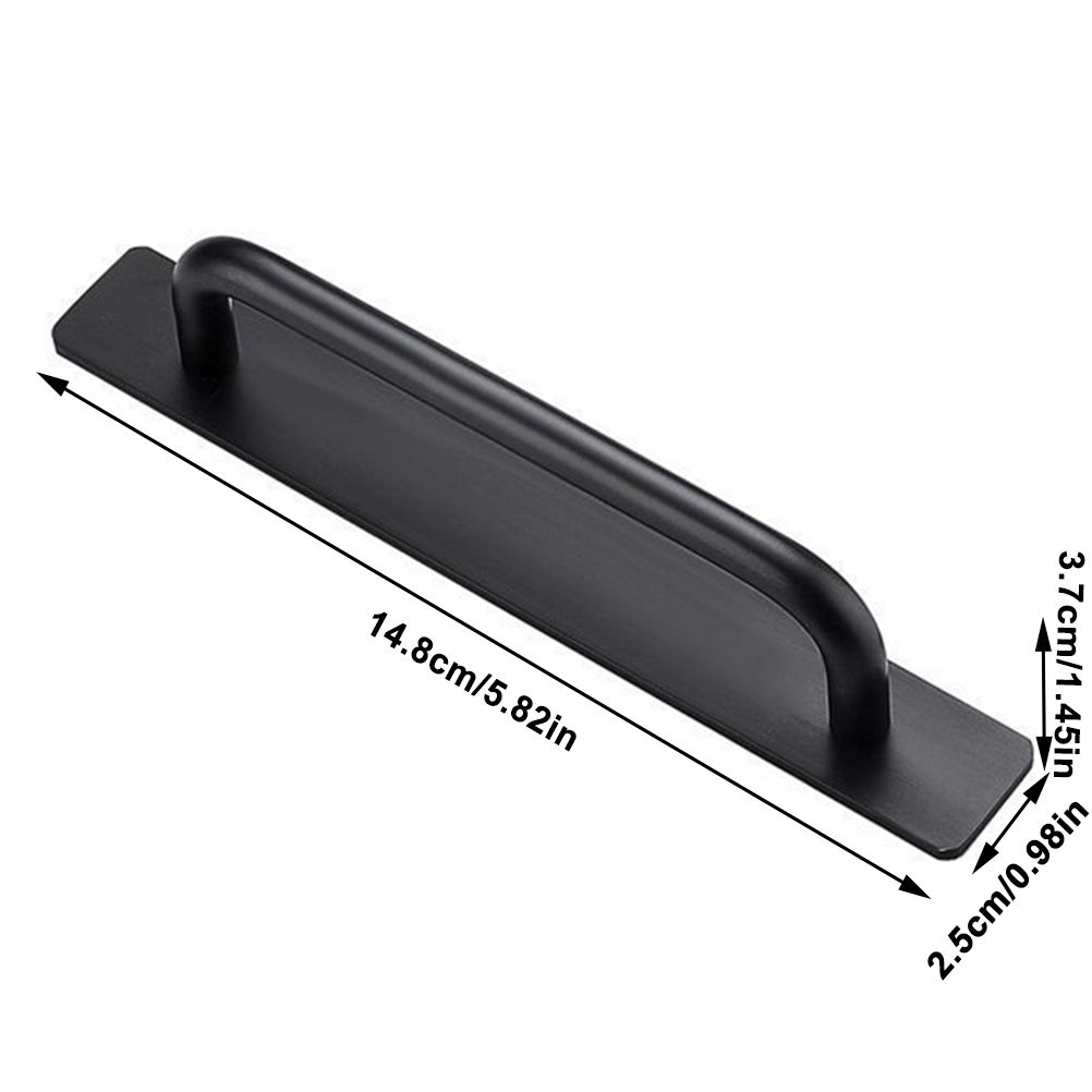 Self Stick Cabinet Drawer Handles Pulls Aluminum Alloy Drawer Push Pull Handles Punch Free Adhesive Handle for Kitchen Cabinet Drawer Window Sliding Closet - Image 2