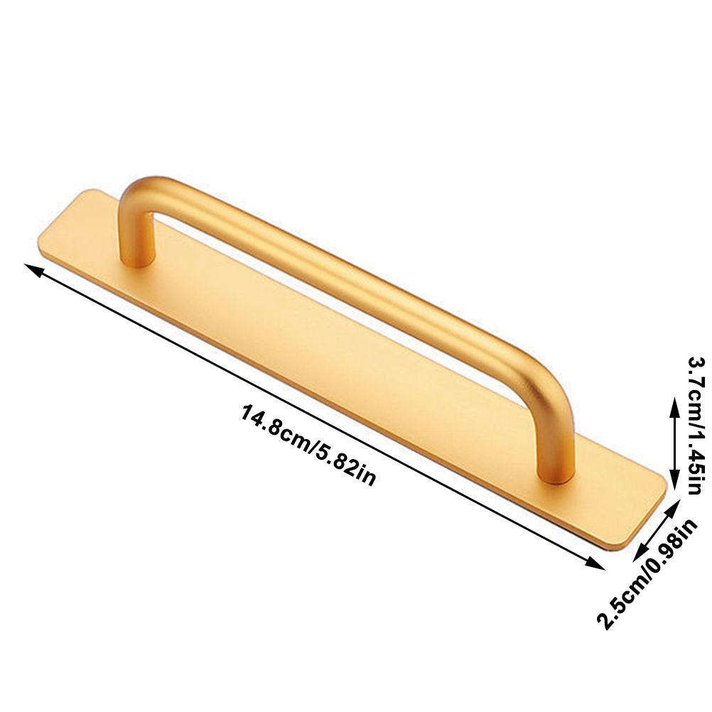 Self Stick Cabinet Drawer Handles Pulls Aluminum Alloy Drawer Push Pull Handles Punch Free Adhesive Handle for Kitchen Cabinet Drawer Window Sliding Closet - Image 2