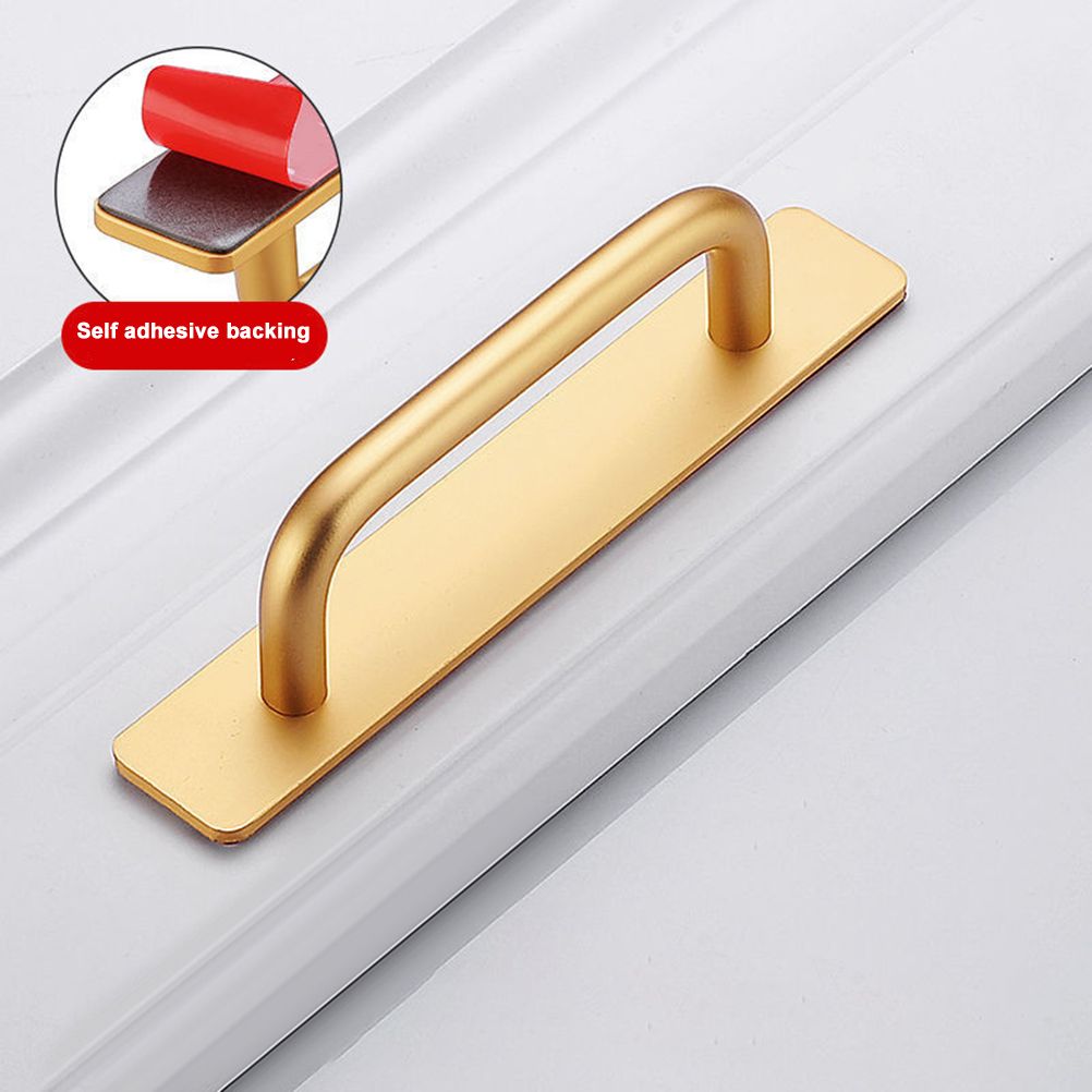 Self Stick Cabinet Drawer Handles Pulls Aluminum Alloy Drawer Push Pull Handles Punch Free Adhesive Handle for Kitchen Cabinet Drawer Window Sliding Closet - Image 3