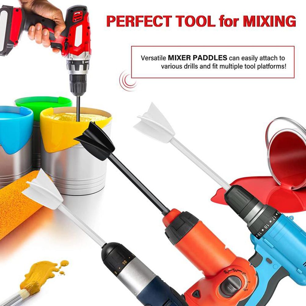 Resin Mixer Epoxy Mixer Paddles Paint Mixer for Drill Reusable Bidirectional Paint Stirrer for Drill Epoxy and Paint Mixer Drill Attachment - Image 8