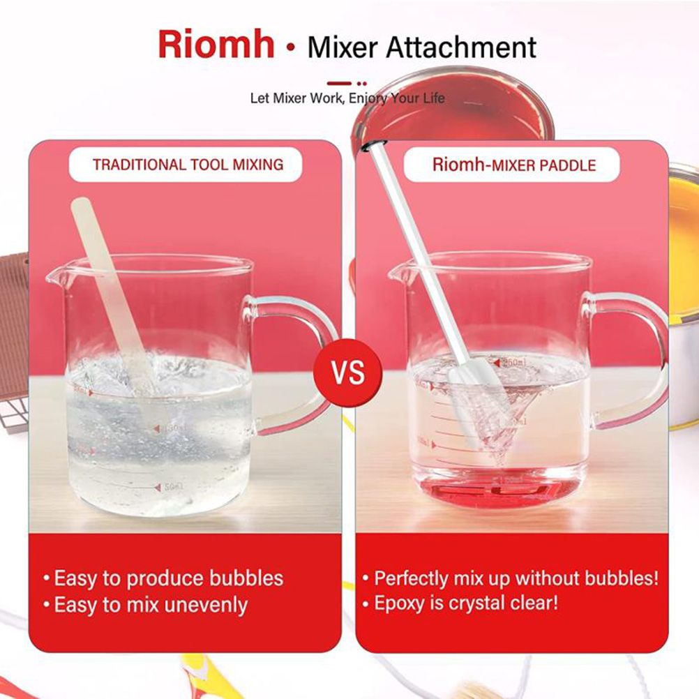 Resin Mixer Epoxy Mixer Paddles Paint Mixer for Drill Reusable Bidirectional Paint Stirrer for Drill Epoxy and Paint Mixer Drill Attachment - Image 6