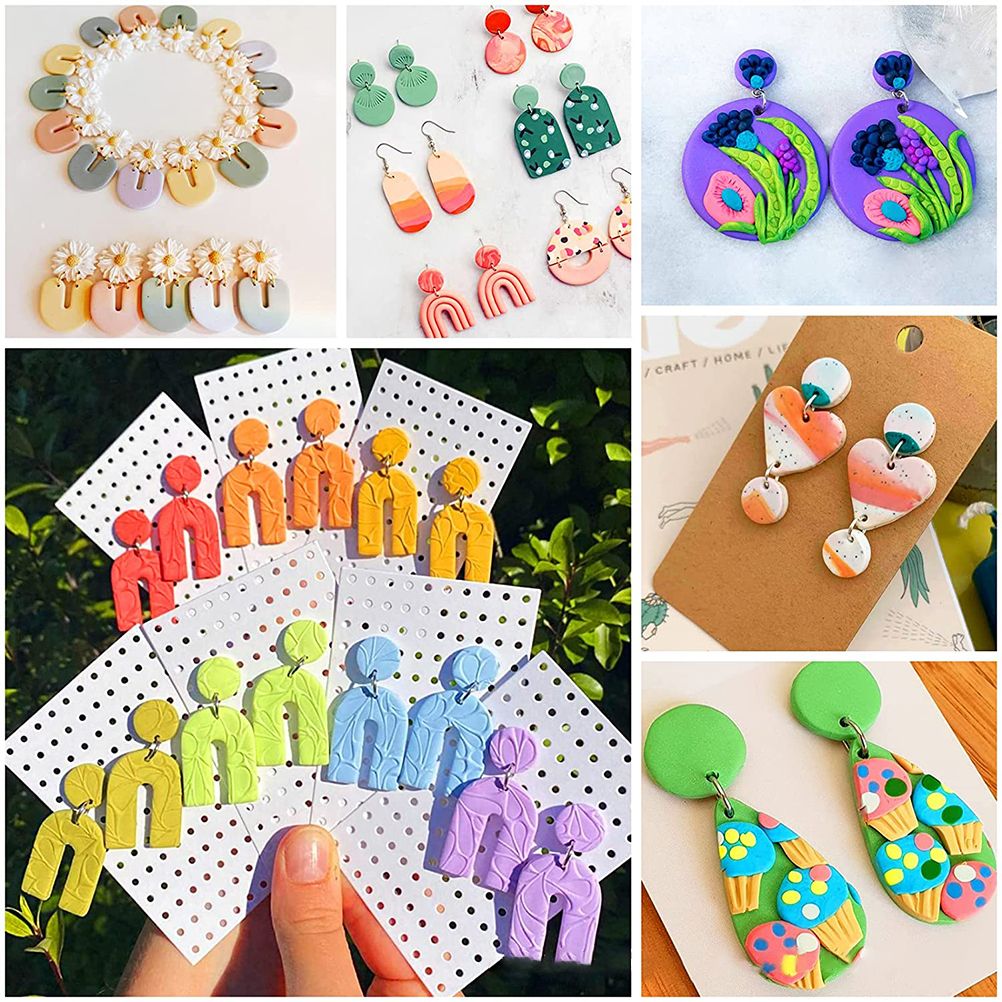 142 Pcs Polymer Clay Cutters Set Clay Earring Cutters with Earrings Accessories for Polymer Clay Jewelry Making - Image 8