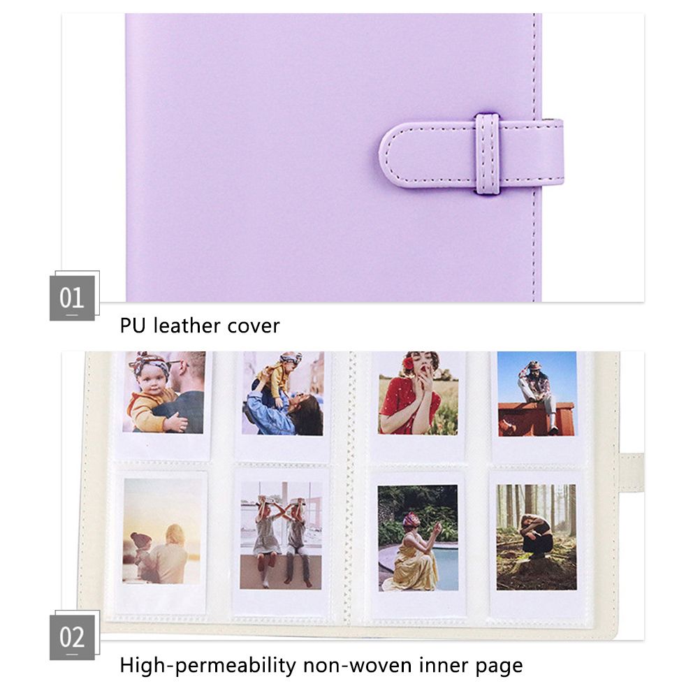 Retro Photo Album 128 Photos Pocket Album PU Cover Picture Album Photo Album Birthday Wedding Gift - Image 6