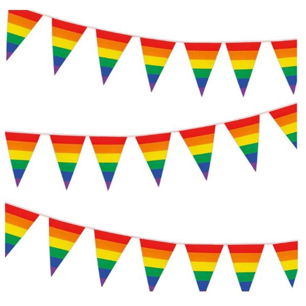 Rainbow Pride Pennant Flags Banner Gay Pride Pennant Banner for Bar Outdoor Party Garden Decorations - Image 1