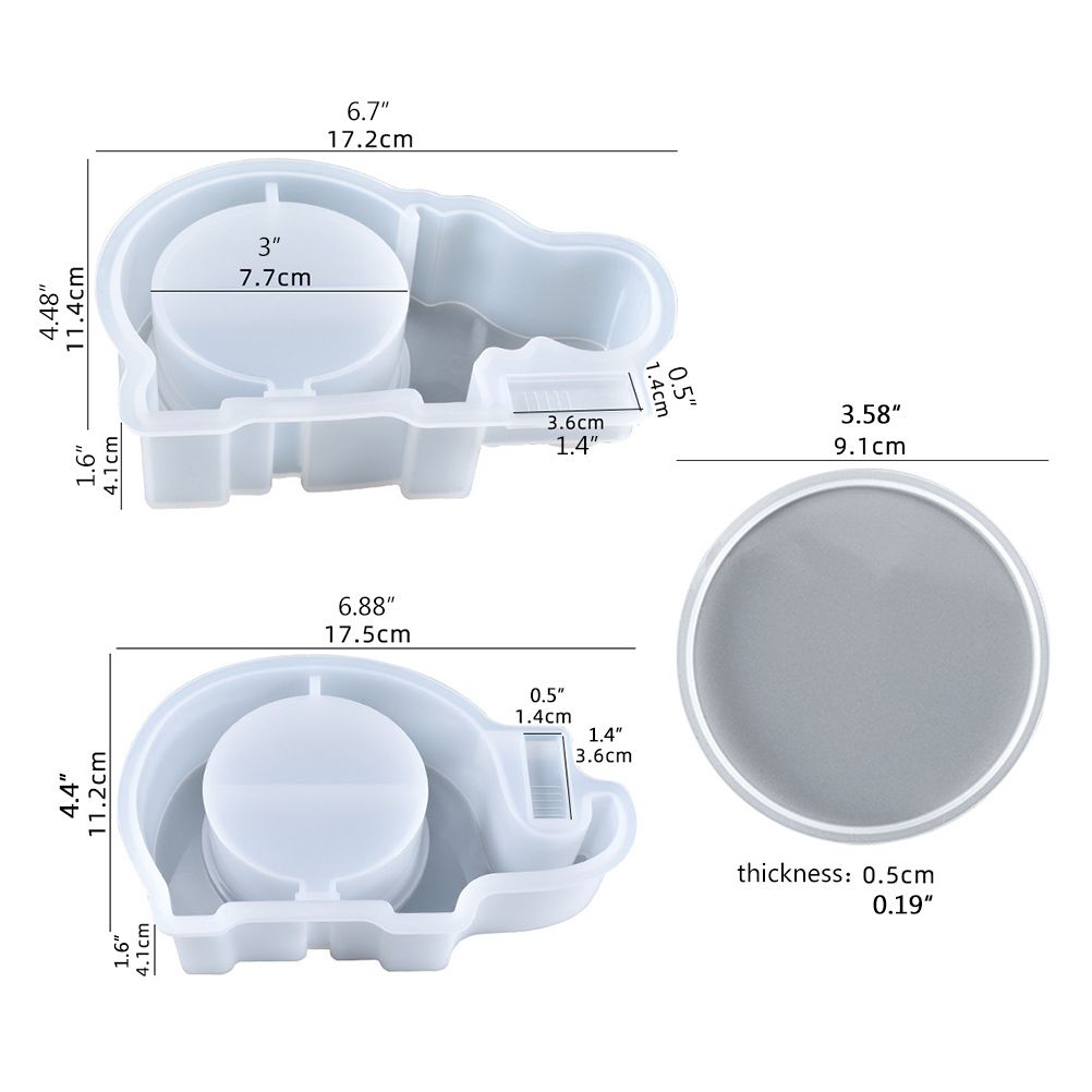 Silicone Mold for Money Boxes DIY Handmade Piggy Bank Silicone Resin Mold Coin Storage Box Silicone Epoxy Resin Casting Mold - Image 2
