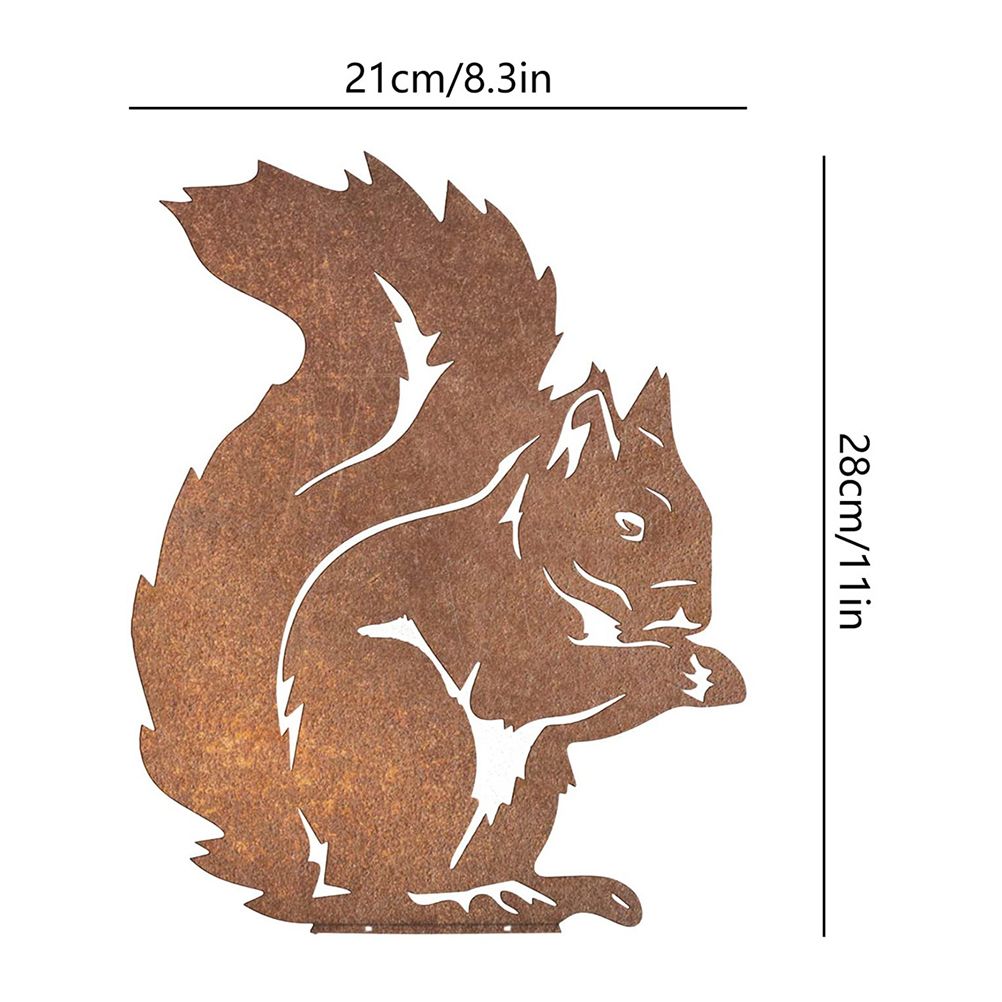 Rusty Standing Tree Stake Metal Rust Figure Garden Stake Outdoor Garden Yard Decoration - Image 2