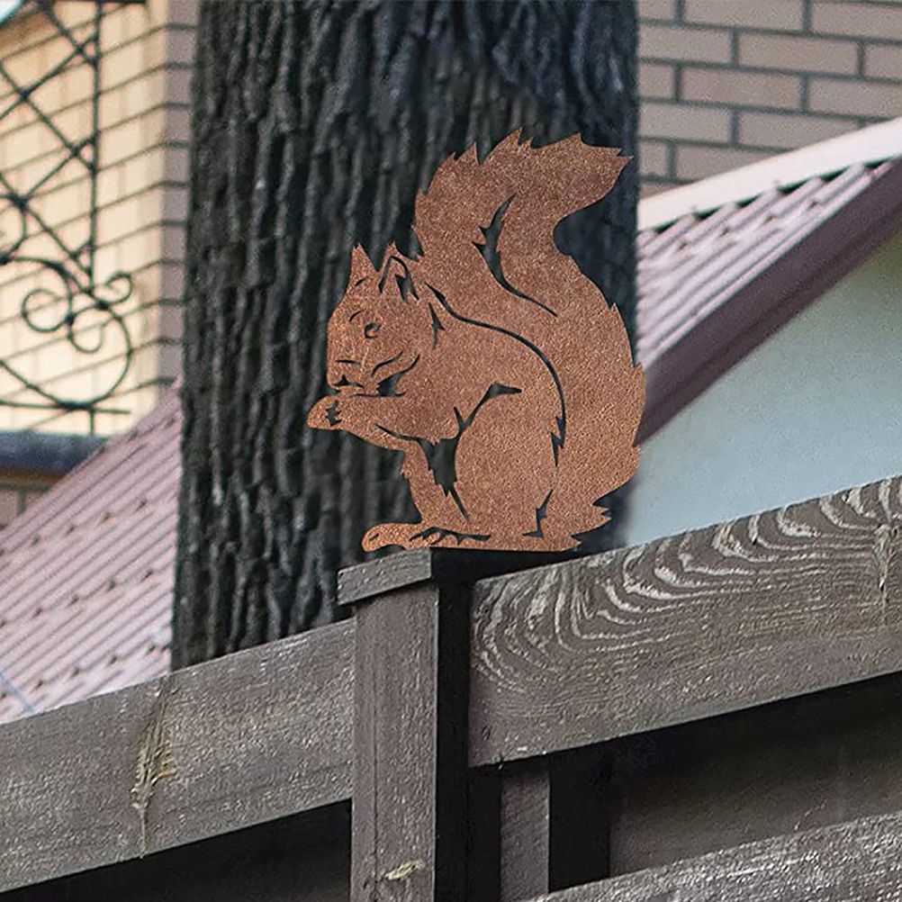 Rusty Standing Tree Stake Metal Rust Figure Garden Stake Outdoor Garden Yard Decoration - Image 8