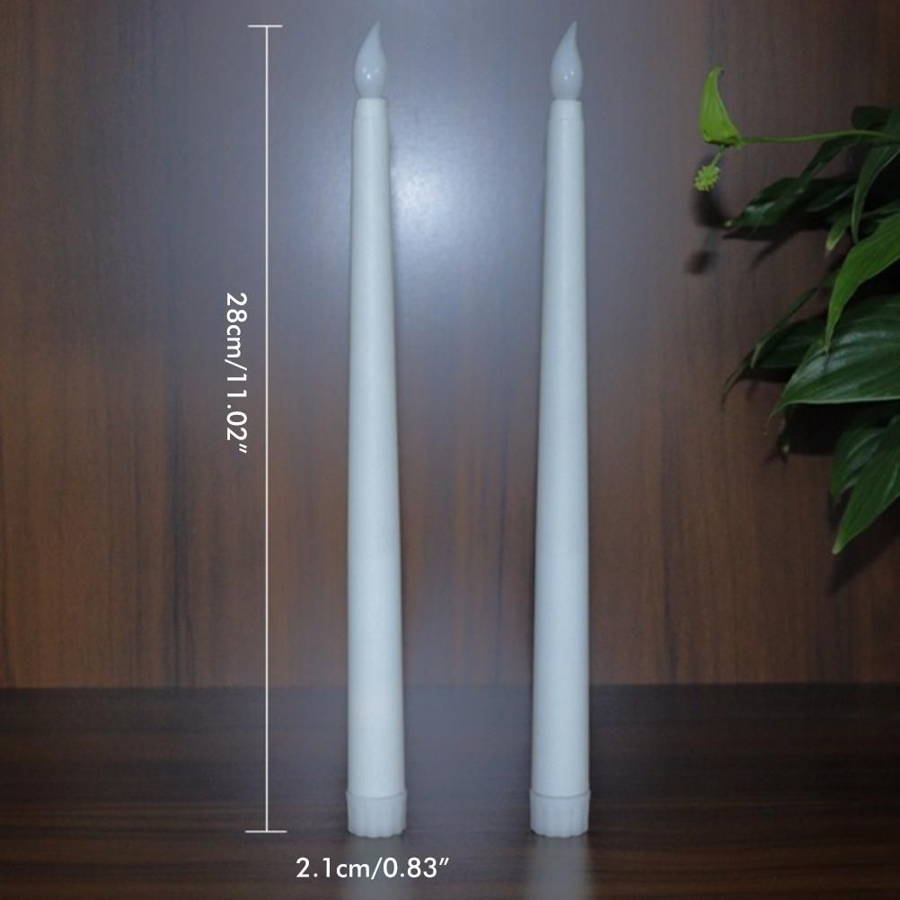 6Pcs LED Flameless Flickering Warm Light Taper Candles with 2 Remote Control for Christmas Thanksgiving Halloween Home Wedding Decoration - Image 7