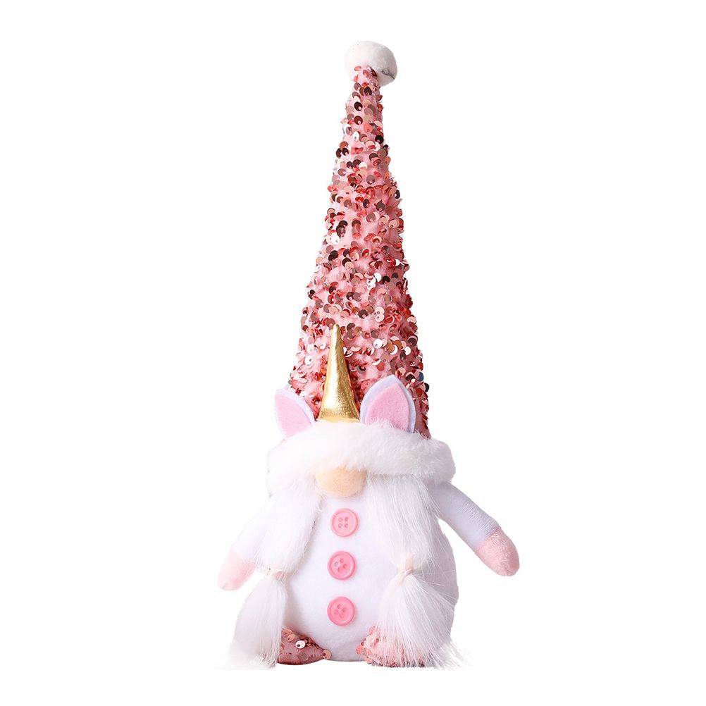 Pink Gnome Plush Dwarf Doll Home Table Ornaments Holiday Decorations - Image 1