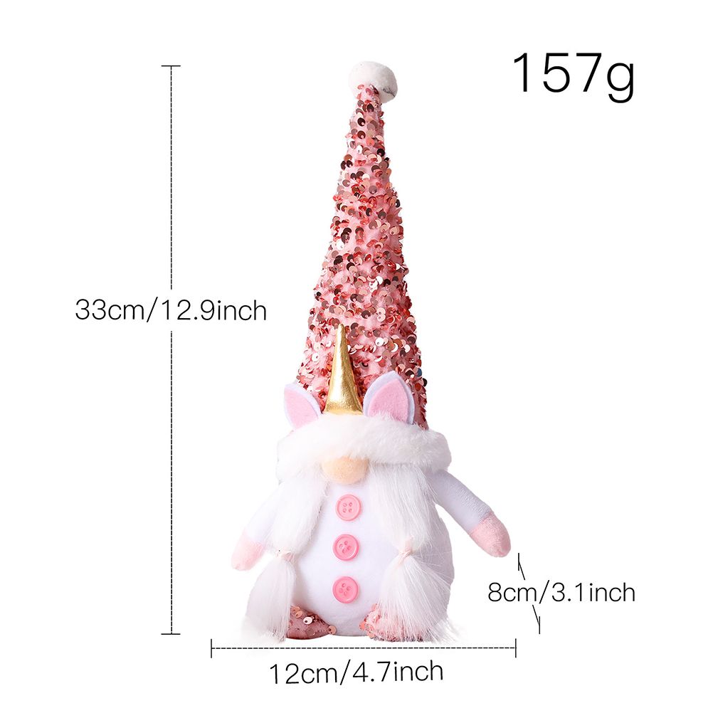Pink Gnome Plush Dwarf Doll Home Table Ornaments Holiday Decorations - Image 2