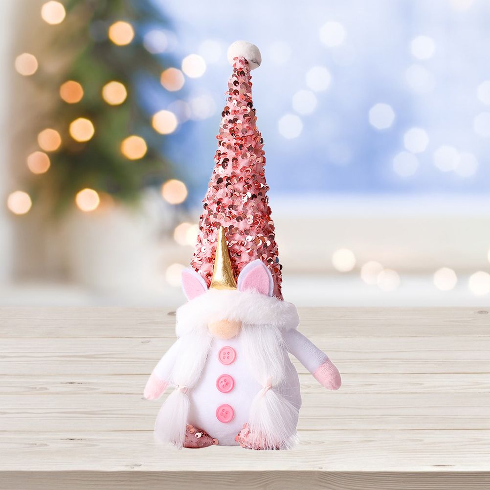 Pink Gnome Plush Dwarf Doll Home Table Ornaments Holiday Decorations - Image 6