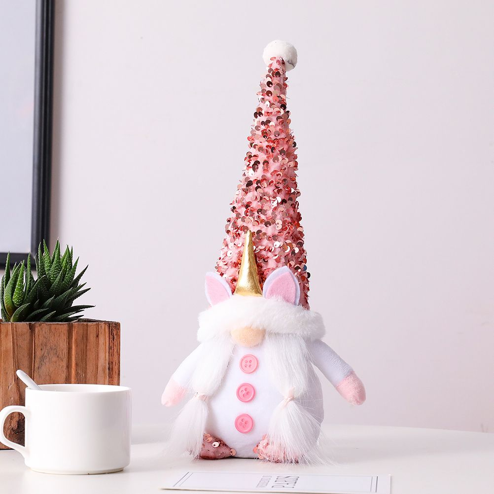 Pink Gnome Plush Dwarf Doll Home Table Ornaments Holiday Decorations - Image 7
