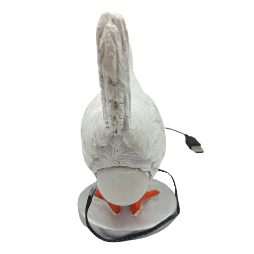 Chicken LED Lamp Resin Lifelike Chicken Laying Egg Night Light Novel Easter Halloween Christmas Bedroom Home Decoration - Image 8