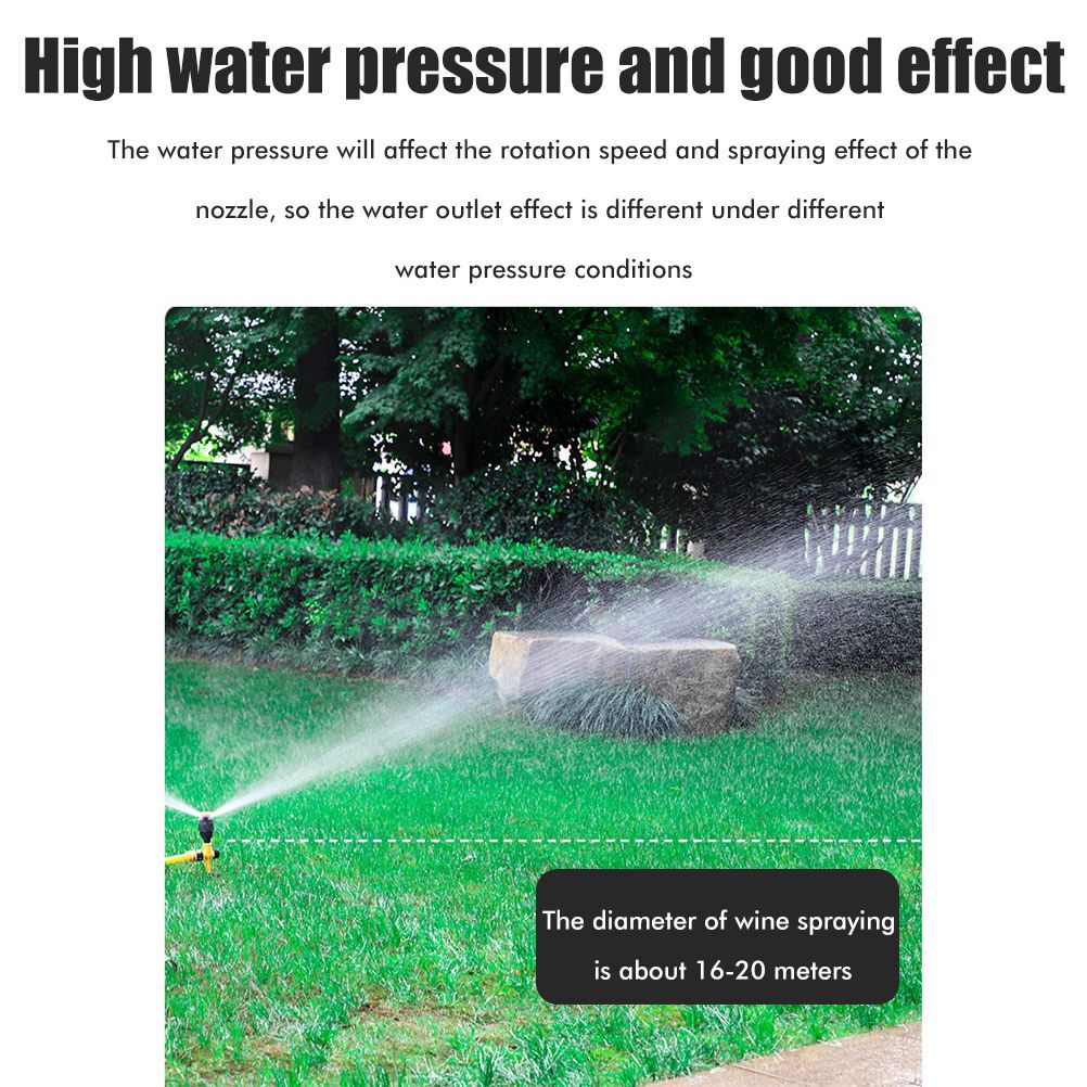 360° Rotating Auto Irrigation System Garden Lawn Sprinkler Grass Water Sprinkler System Garden Hose Sprinkler for Yard - Image 4