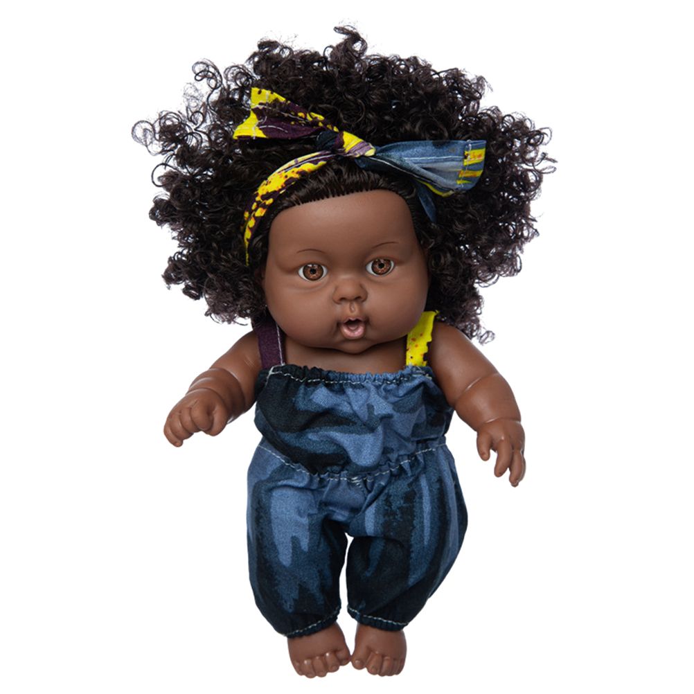 8 inch Black Dolls African Girl Dolls Lifelike Baby Play Doll for Kids Birthday Gift - Image 1