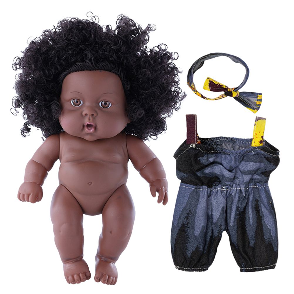 8 inch Black Dolls African Girl Dolls Lifelike Baby Play Doll for Kids Birthday Gift - Image 2