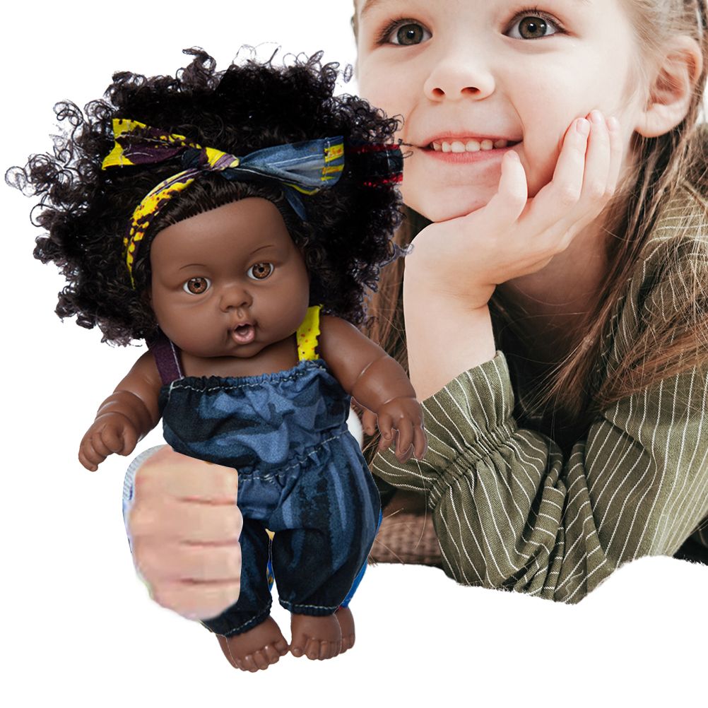 8 inch Black Dolls African Girl Dolls Lifelike Baby Play Doll for Kids Birthday Gift - Image 6