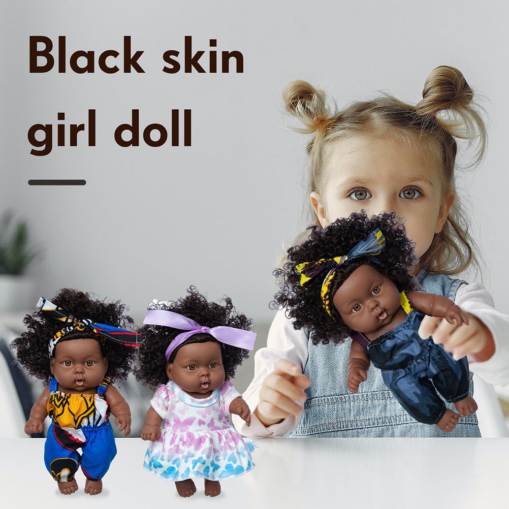 8 inch Black Dolls African Girl Dolls Lifelike Baby Play Doll for Kids Birthday Gift - Image 8