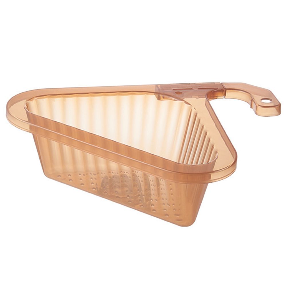 Sink Strainer Basket Triangular Corner Kitchen Sink Strainer Punch Free Sink Basket with Retractable Handle for Kitchen Bathroom - Image 1