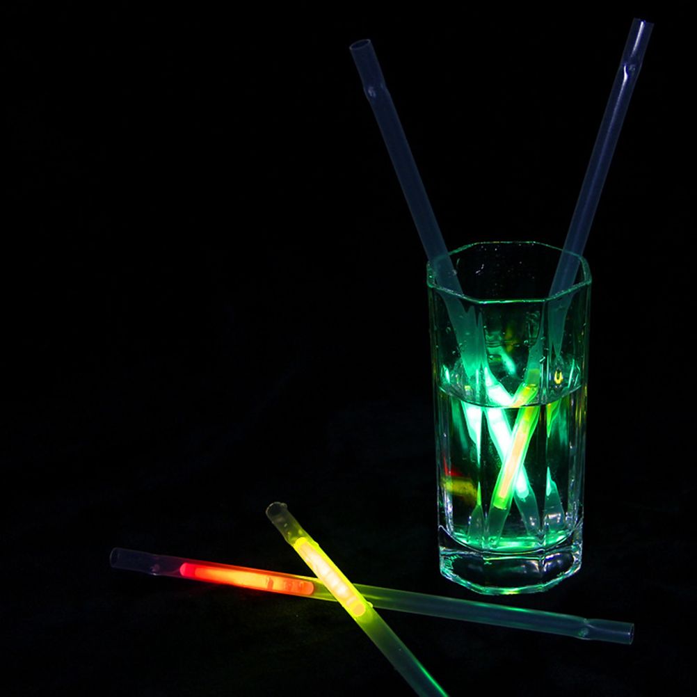 50Pcs 2 in 1 Glowing Straws Sticks Glowing in the Dark Straws for Concerts Party Favors Weddings Kids Birthdays - Image 1