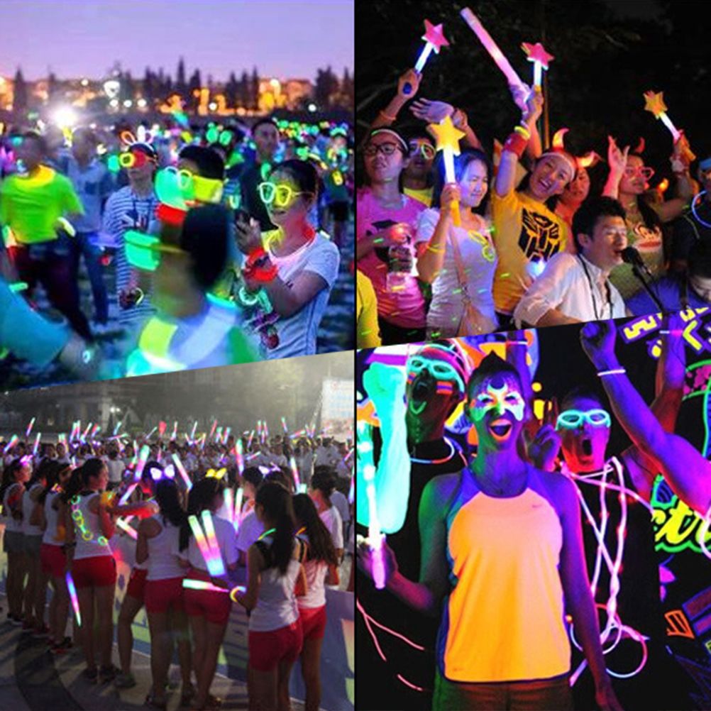 50Pcs 2 in 1 Glowing Straws Sticks Glowing in the Dark Straws for Concerts Party Favors Weddings Kids Birthdays - Image 4
