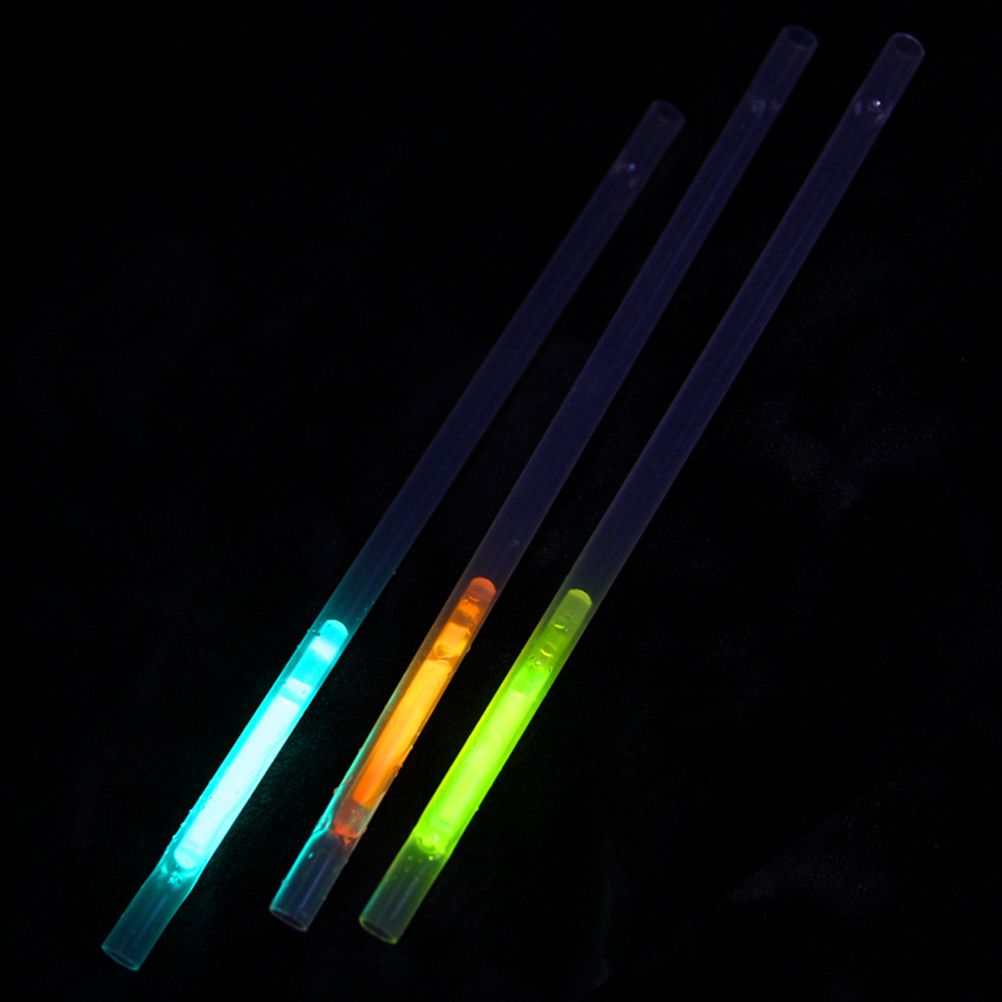 50Pcs 2 in 1 Glowing Straws Sticks Glowing in the Dark Straws for Concerts Party Favors Weddings Kids Birthdays - Image 7
