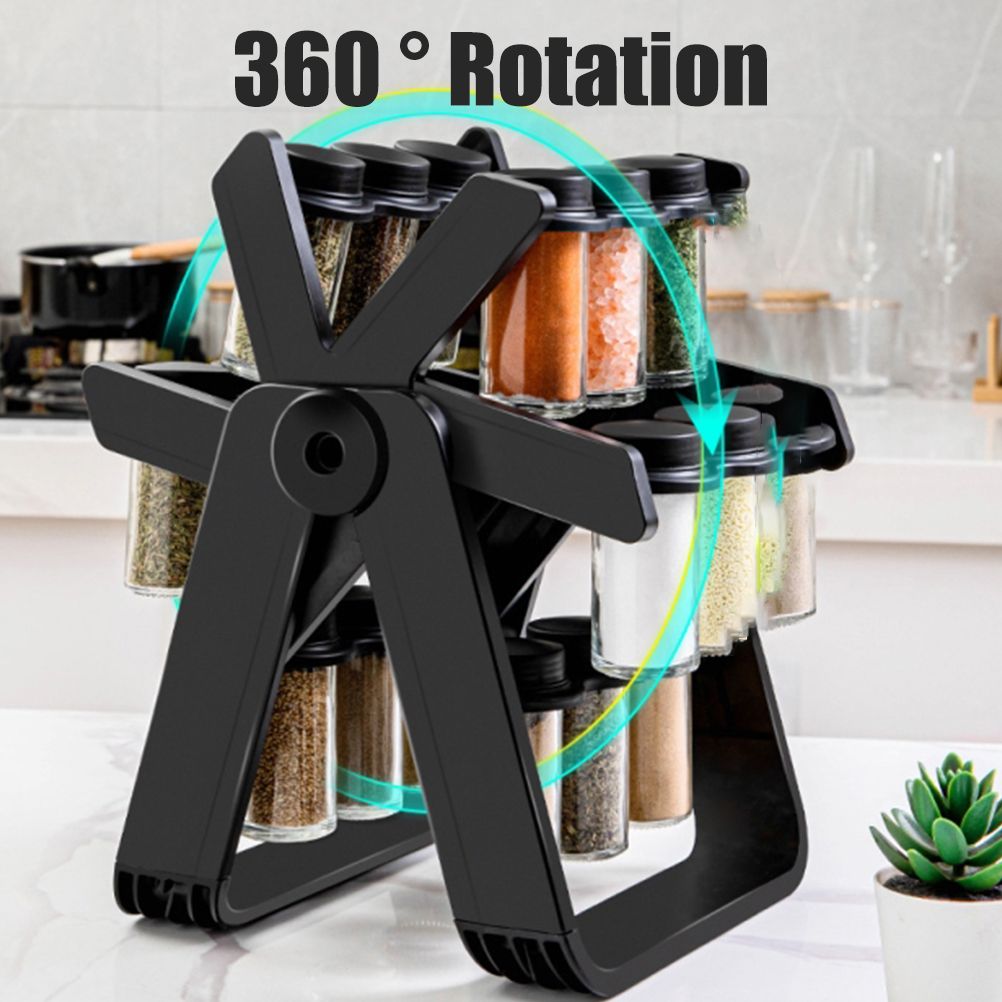 Rotating Spice Rack Spice Organizer with 18 Bottles Seasoning Rack Organizer for Kitchen Counter Shelf - Image 6