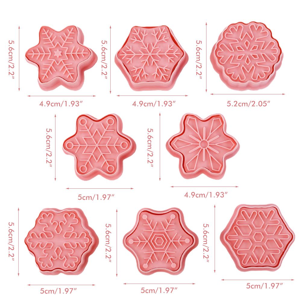 8Pcs/10Pcs 3D Biscuit Cutters Christmas Biscuit Mould Baking Mould Hand Press Biscuit Stamp - Image 2