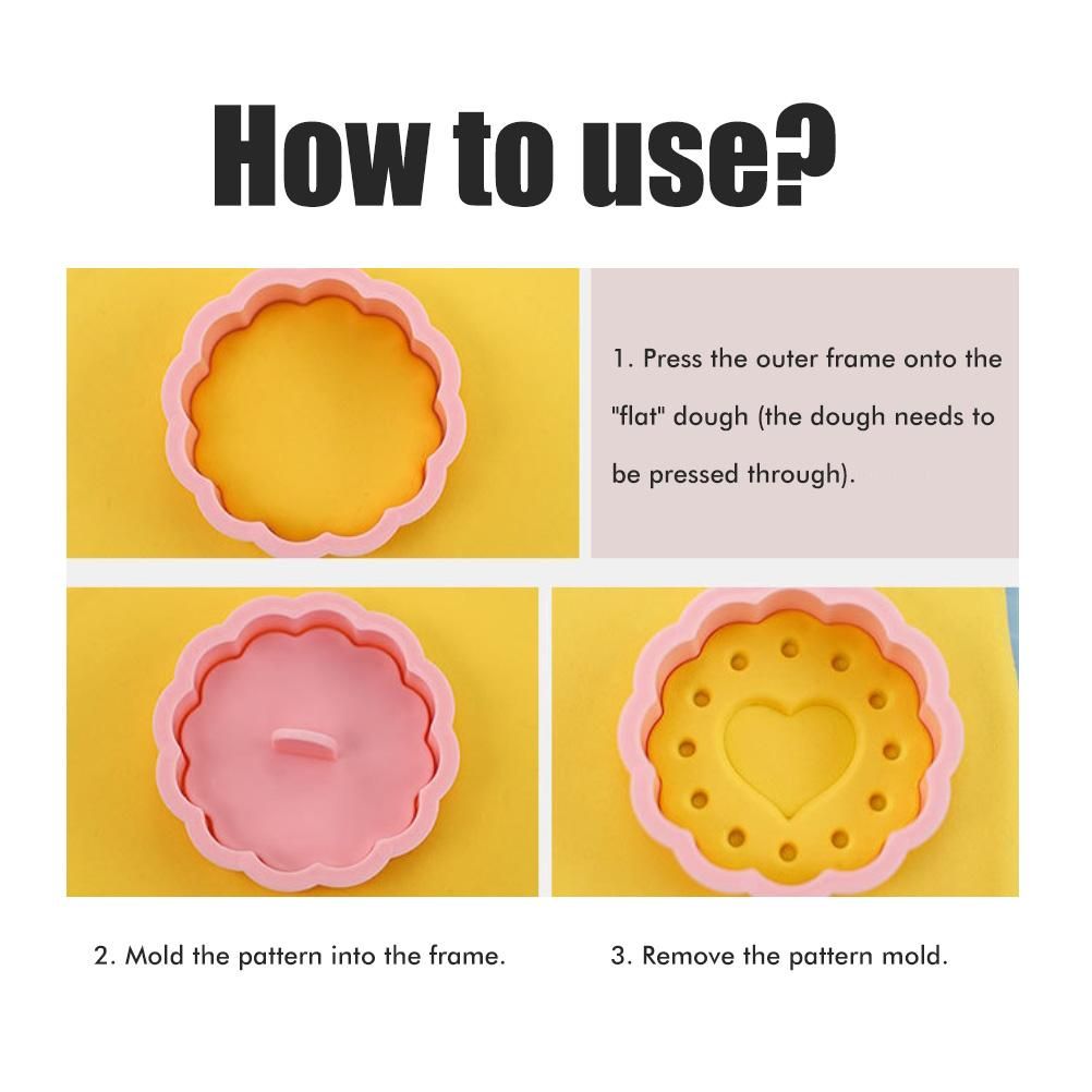 8Pcs 3D Biscuit Cutters Cartoon Dinosaur Fruit Vegetable Birthday Biscuit Mould Baking Mould Hand Press Biscuit Stamp - Image 3