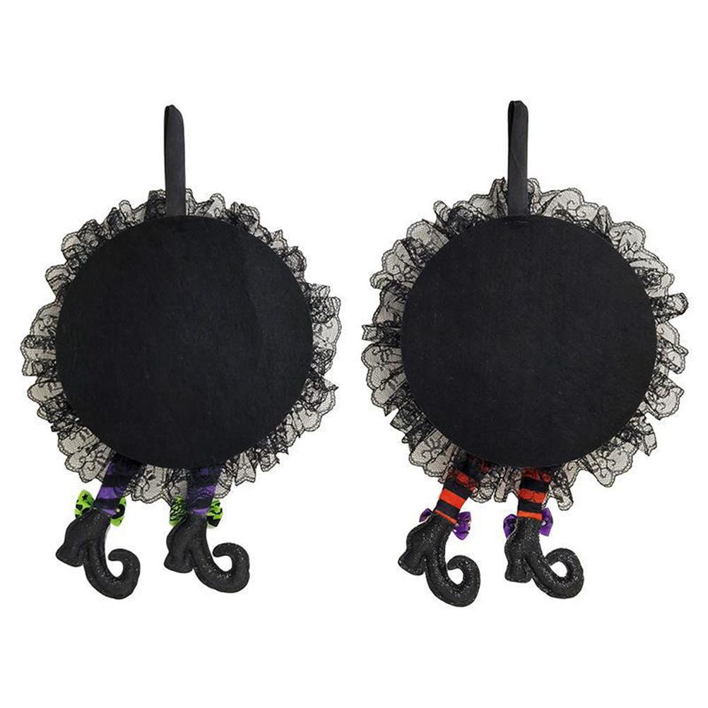 Halloween Wreath Witch Legs Wreath Front Door Ornaments Decorations Holiday Party Decor - Image 7