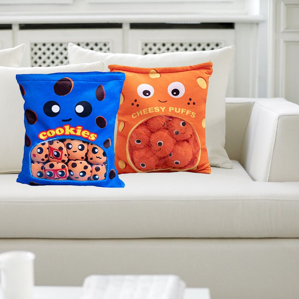 Cheese Puff Plush Toy Soft Cheesy Puff Plush Toy Puff Balls Cute Snack Filled Pillow Small Plush Doll Plush Birthday Gift - Image 3