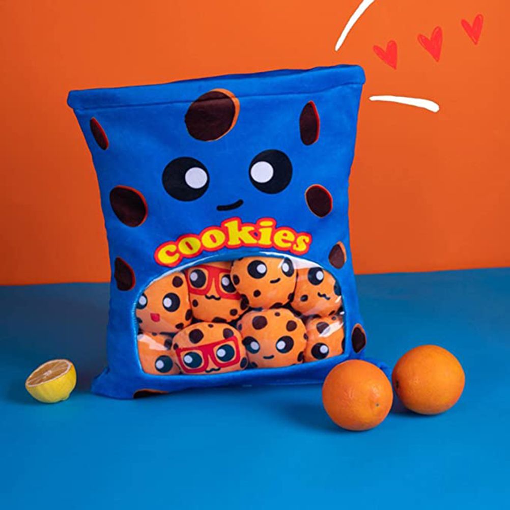 Cheese Puff Plush Toy Soft Cheesy Puff Plush Toy Puff Balls Cute Snack Filled Pillow Small Plush Doll Plush Birthday Gift - Image 4