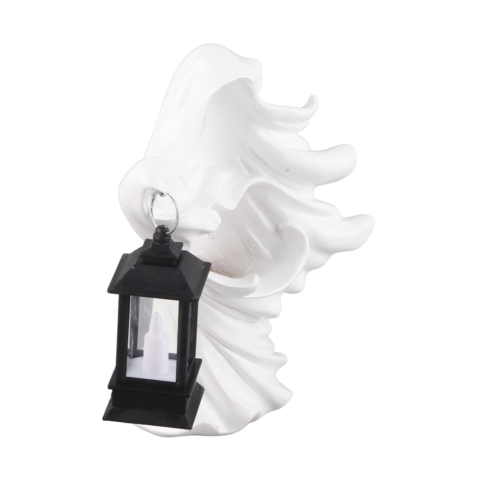 Resin Ghost with Lantern Resin Ghost Hell Messenger Statue Halloween Sculpture Garden Yard Decoration - Image 7