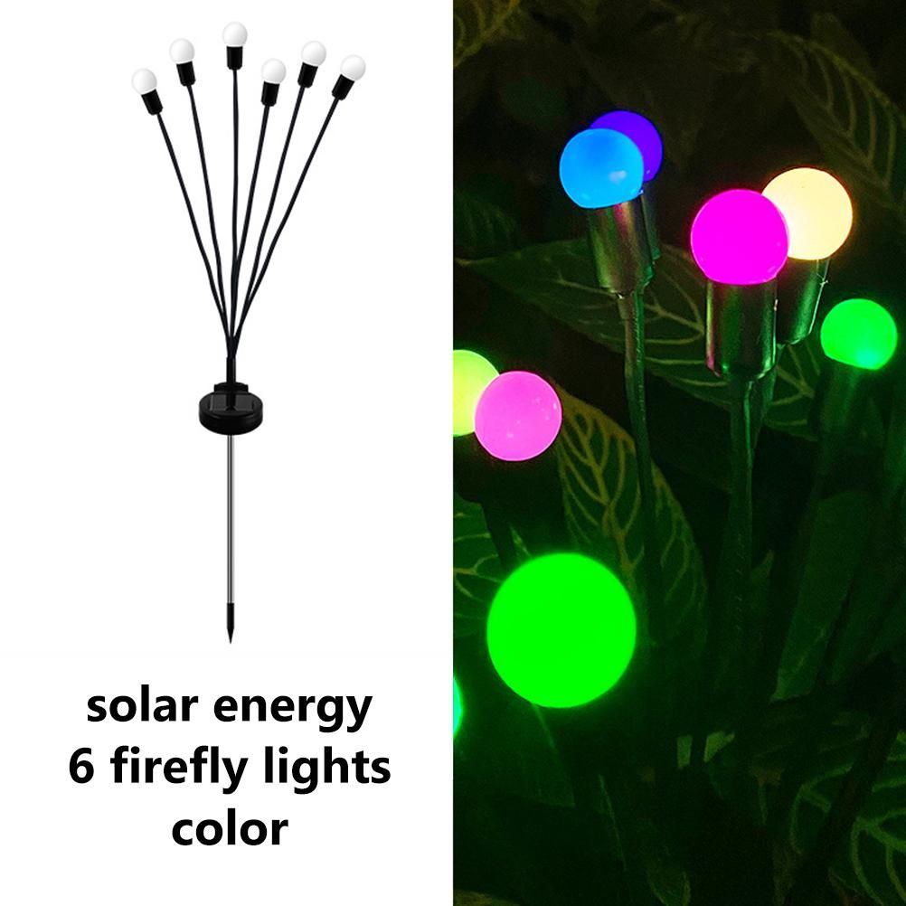 2 Pack Solar Powered LED Pendant Lights Firefly Lights Outdoor Solar Yard Lights Stake Lamp for Patio Pathway Lawn Yard - Image 2