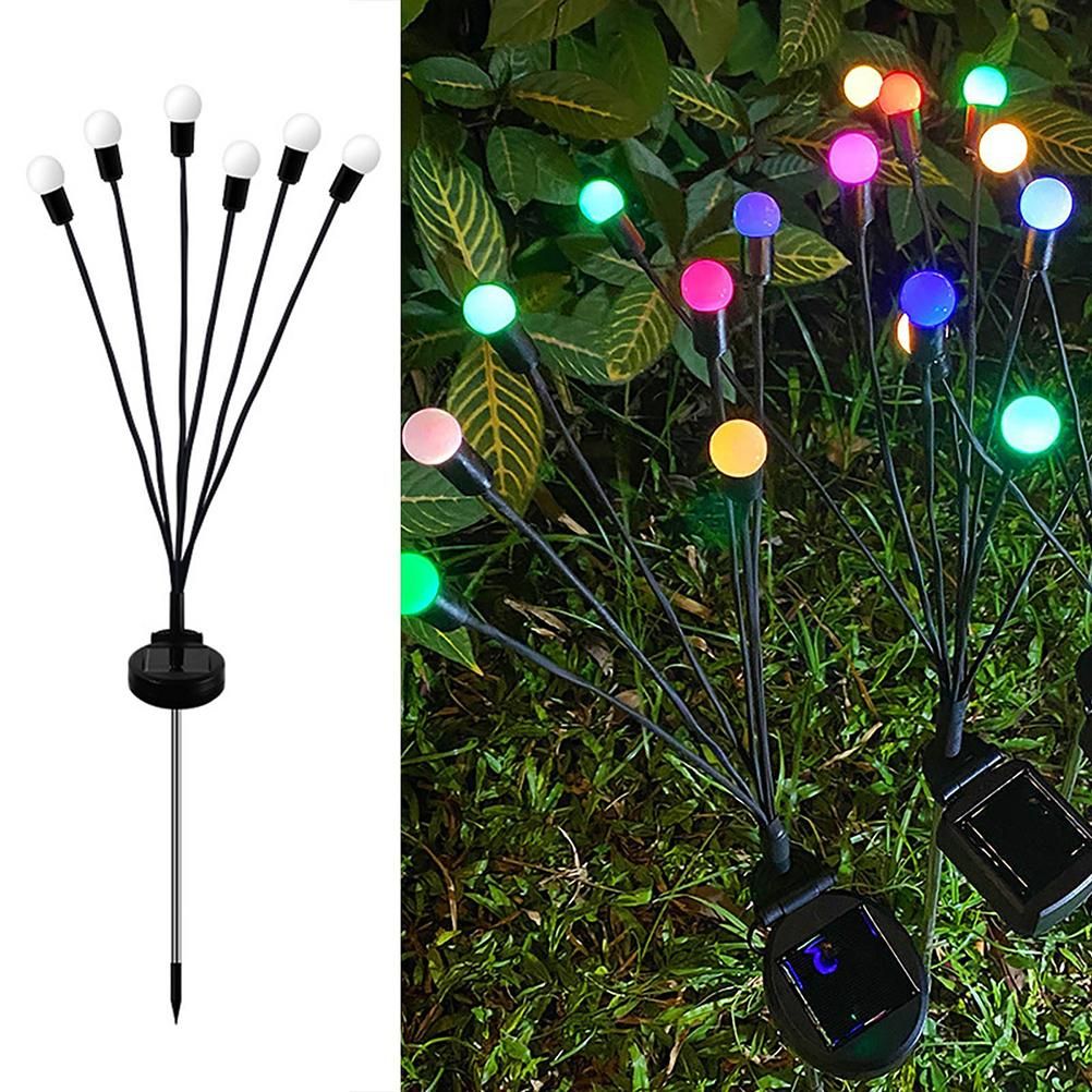 2 Pack Solar Powered LED Pendant Lights Firefly Lights Outdoor Solar Yard Lights Stake Lamp for Patio Pathway Lawn Yard - Image 6