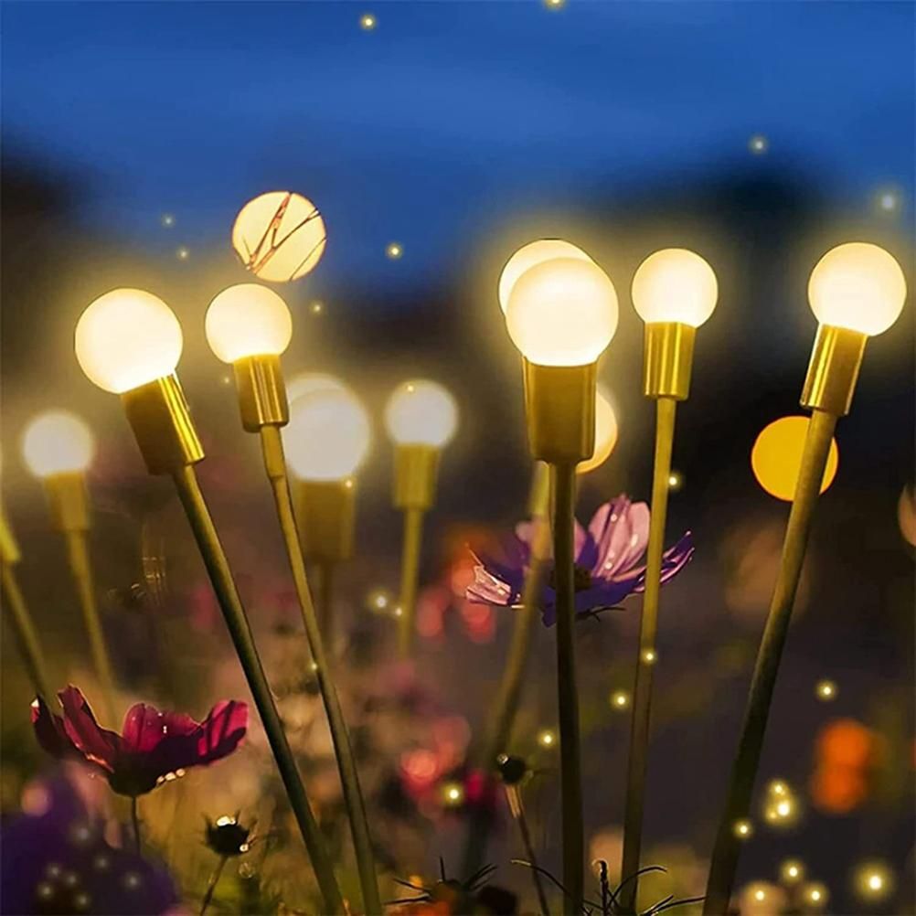 2 Pack Solar Powered LED Pendant Lights Firefly Lights Outdoor Solar Yard Lights Stake Lamp for Patio Pathway Lawn Yard - Image 7