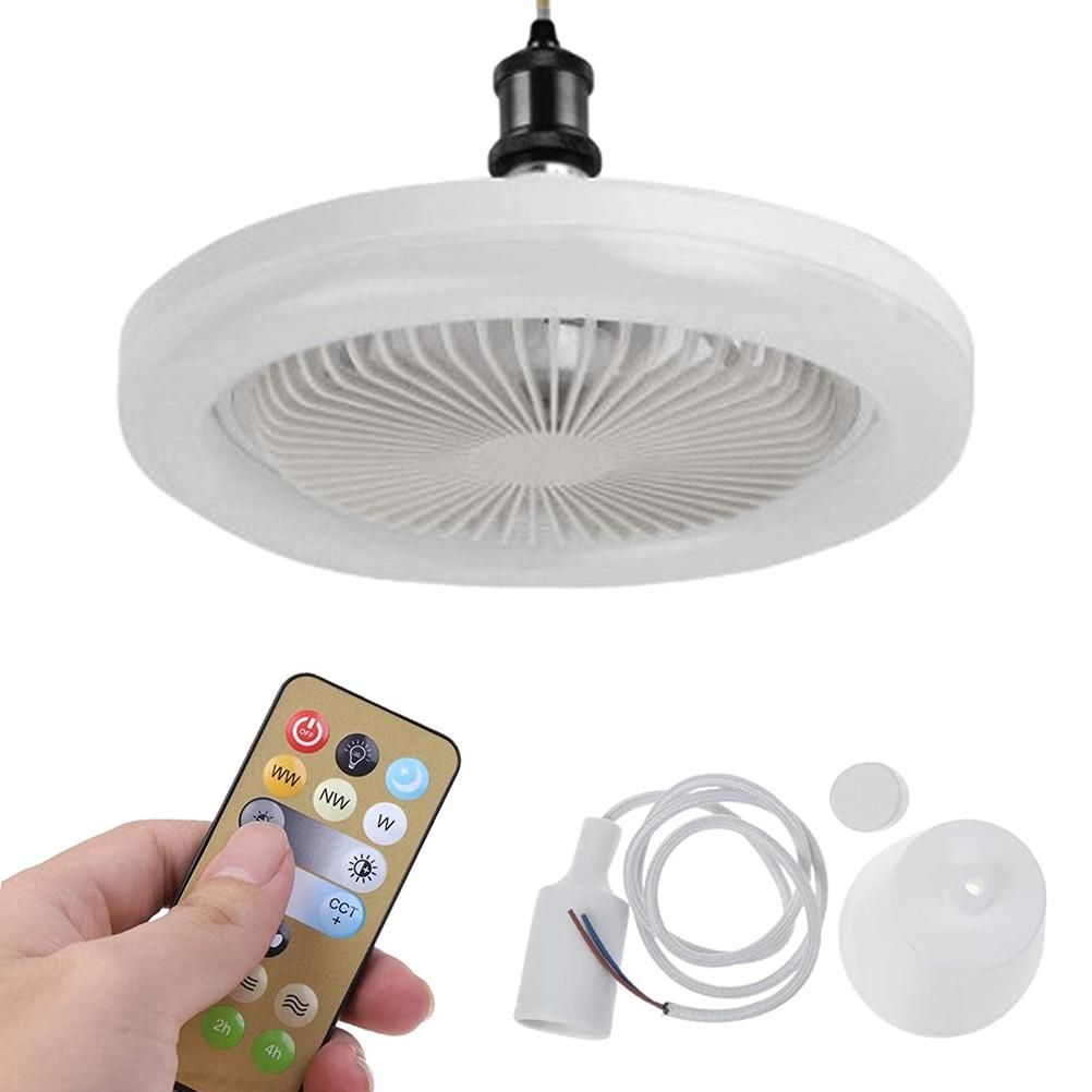Ceiling Fans with Lighting 30W Dimmable Fan Lamp Modern Smart E27 Lamp Head Fan Light for Home Bedroom Living Room - Image 1