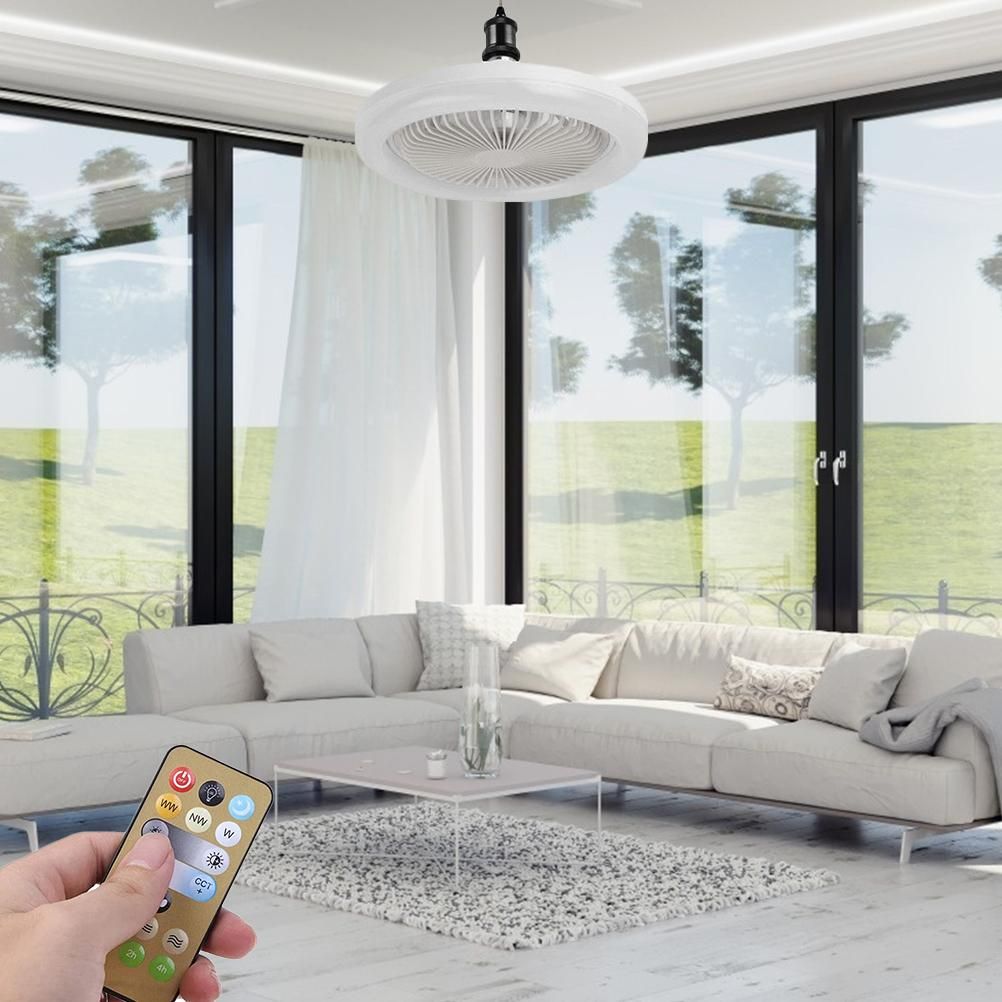 Ceiling Fans with Lighting 30W Dimmable Fan Lamp Modern Smart E27 Lamp Head Fan Light for Home Bedroom Living Room - Image 6